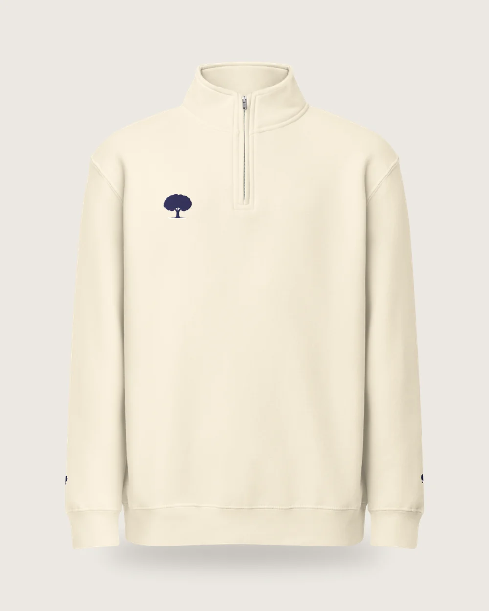 Blue Oak Cream Quarter Zip in sandshell